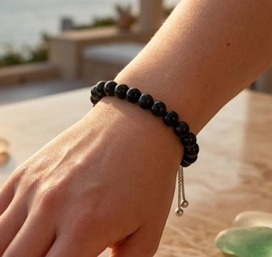 The Midnight Onyx Adjustable Bracelet | Waterproof